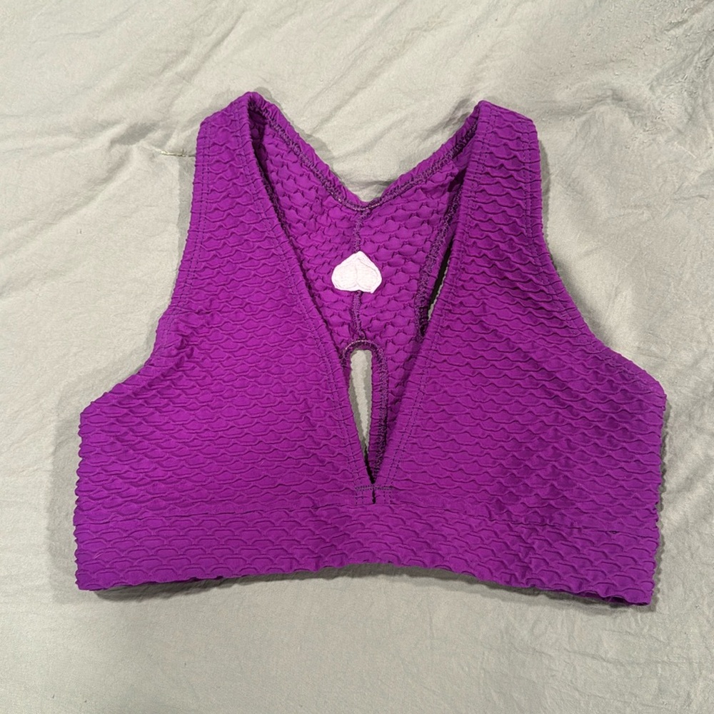 Booty by Brabants OS Deep V “Uva” Croco Skin Top